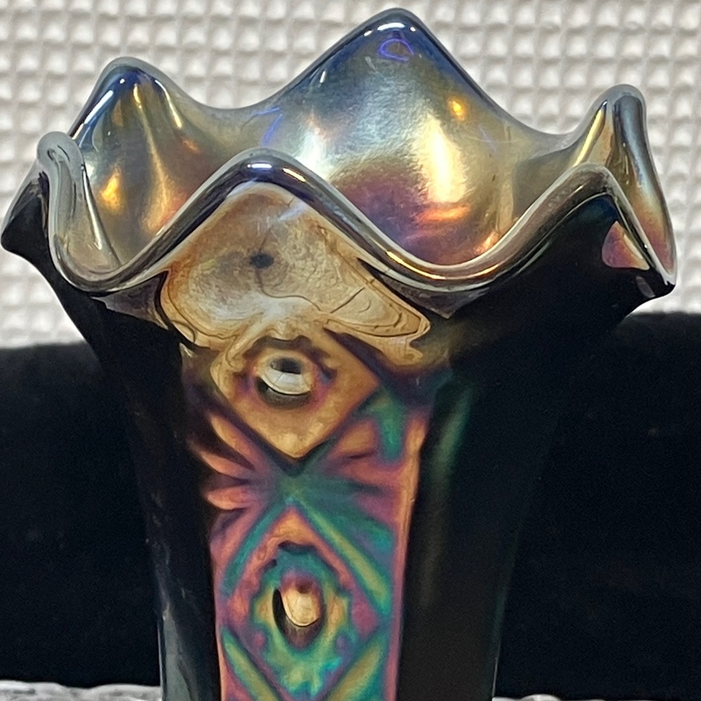 Fenton Iridescent Glass Vase - Picture 2 of 8